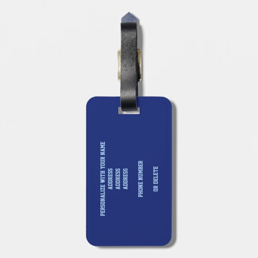 Got es! Die blaue Volleyballmannschaft des Mädchen Gepäckanhänger (Rückseite vertikal)