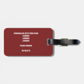 Got es! Mädchenblau-Volleyballmannschaft farbig Gepäckanhänger (Rückseite horizontal)