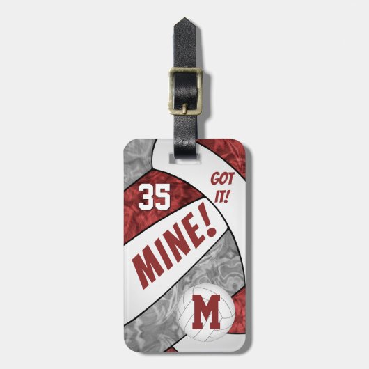 Got es! Mädchengräber-Volleyballmannschaften Gepäckanhänger (Vorderseite vertikal)