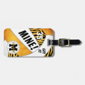 Got es! Mürrisch goldgelber Orange mit Zebra Volle Gepäckanhänger (Vorderseite horizontal)