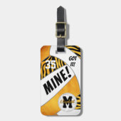 Got es! Mürrisch goldgelber Orange mit Zebra Volle Gepäckanhänger (Vorderseite vertikal)