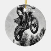 Got etwas Luft! - Motocross Racer Keramik Ornament (Vorne)