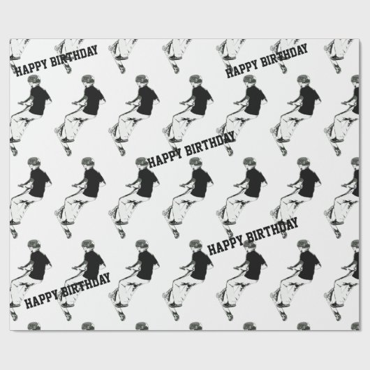 Got etwas Luft! - Stunt Scooter Trick Geschenkpapier (Flach)