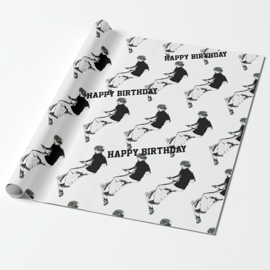 Got etwas Luft! - Stunt Scooter Trick Geschenkpapier (Ungerollt)