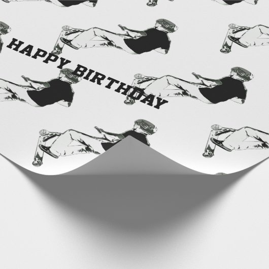 Got etwas Luft! - Stunt Scooter Trick Geschenkpapier (Ecke)