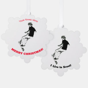 Got etwas Luft! - Stunt Scooter Trick Ornament Karte