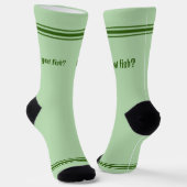 Got Fisch? Grüner Fisch auf hellgrün? Socken (Gewinkelt)