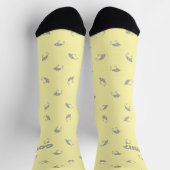 Got Fisch? In hellgelb und grau Socken (Oben)