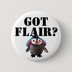 GOT FLAIR ? Niedlicher Pinguin Button