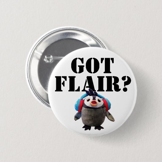 GOT FLAIR ? Niedlicher Pinguin Button (Vorne & Hinten)