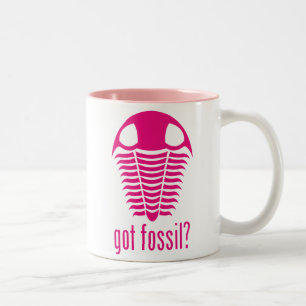 GOT FOSSIL? Rosa Trilobite Zweifarbige Tasse