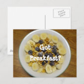Got Frühstück? Postkarte (Vorne/Hinten)