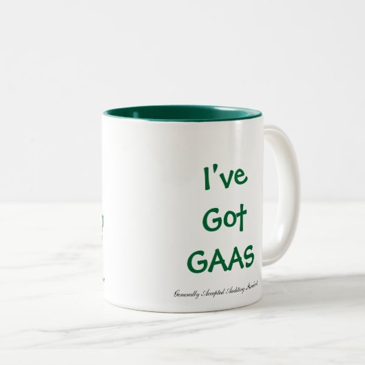 Got GAAS? Zweifarbige Tasse (VorderseiteRechts)