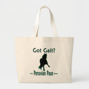 Got Gait? Mein peruanisches Paso Pferd macht Jumbo Stoffbeutel