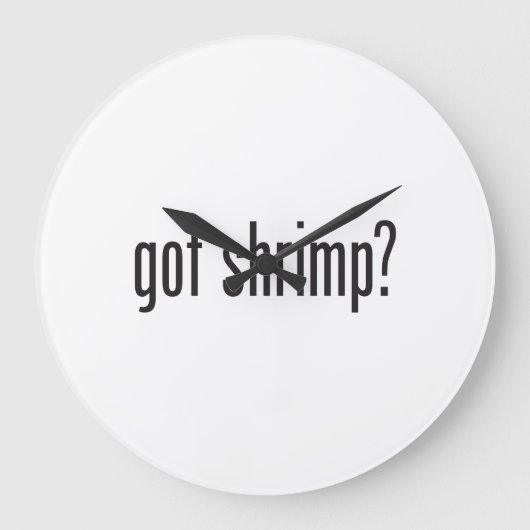 got Garnele Große Wanduhr (Vorderseite)