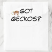 Got Geckos mit Gecko-Bild Ovaler Aufkleber (Tasche)