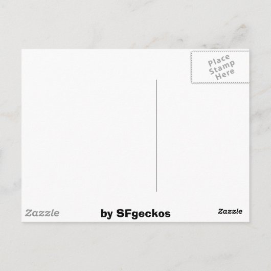 GOT GECKOS? POSTKARTE (Rückseite)