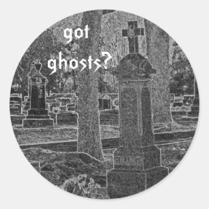 got Geister? Runder Aufkleber