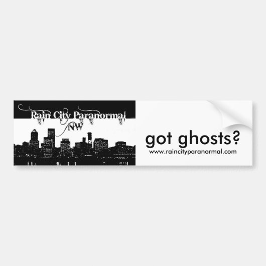 Got GeisterCityscape Bumpersticker. Autoaufkleber (Vorne)