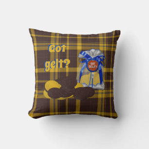 Got-Gelt-Schokolade-Coin-Grouping-Kariert-1 Kissen