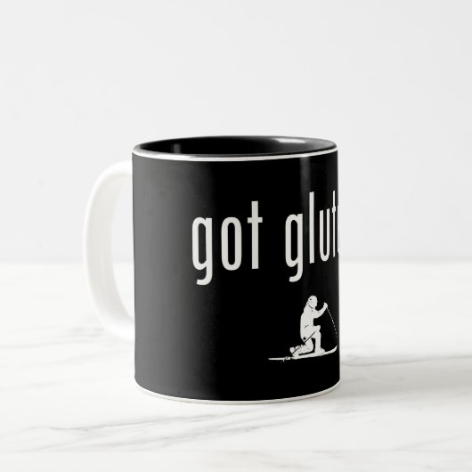 Got Glutes Telemark Skiing Zweifarbige Tasse (Vorderseite Links)