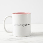 Got - "got, um Schuhe zu kaufen " Zweifarbige Tasse (Links)