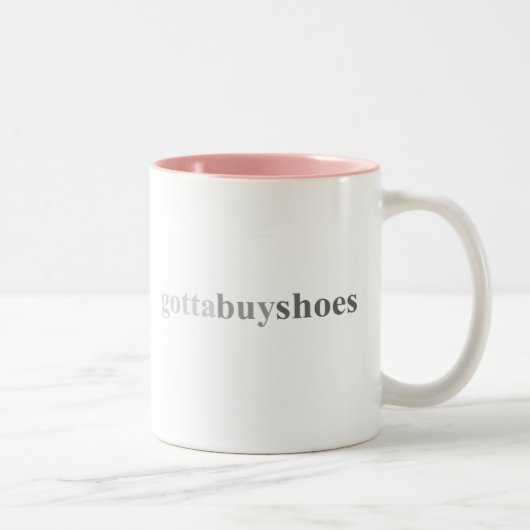 Got - "got, um Schuhe zu kaufen " Zweifarbige Tasse (Rechts)