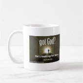 got Gott? Er sucht nach dir, anpassbar Kaffeetasse (Links)