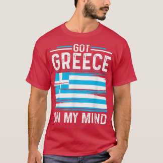 Got Griechenland in meinem Kopf griechische Flagge T-Shirt