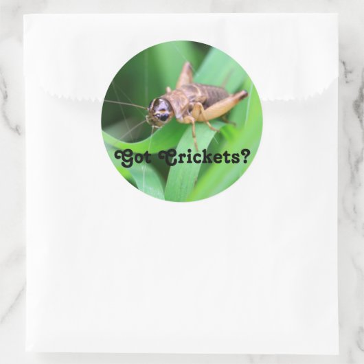 Got Grillen Runder Aufkleber (Tasche)