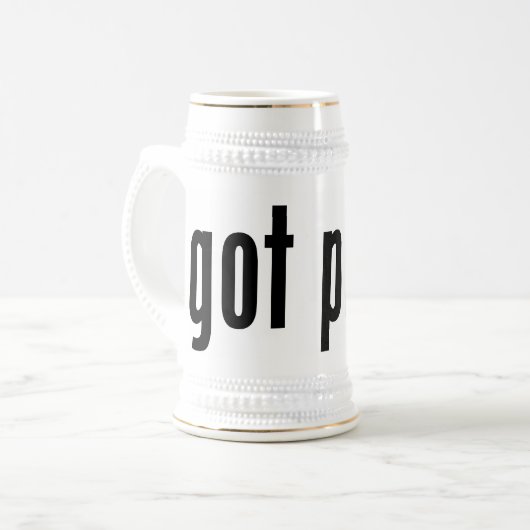 got halbes Liter? Bierglas (Vorderseite Links)