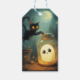 Got - Halloween Cat und Ghost Geschenkanhänger