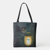 Got - Halloween Cat und Ghost Tasche (Rückseite)