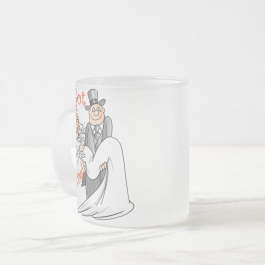 Got Hitched Flitterwochen-Tasse Mattglastasse (Vorderseite Links)