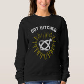 Got Hitched Wedding Couples Bride and Groom Sweatshirt (Vorderseite)