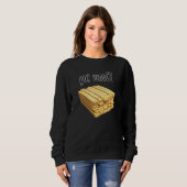 got Holz mit gestapelten Holzplanken Sweatshirt (Vorne ganz)