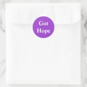 Got Hope - Lila Runder Aufkleber (Tasche)