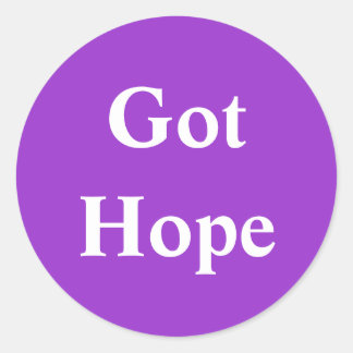 Got Hope - Lila Runder Aufkleber