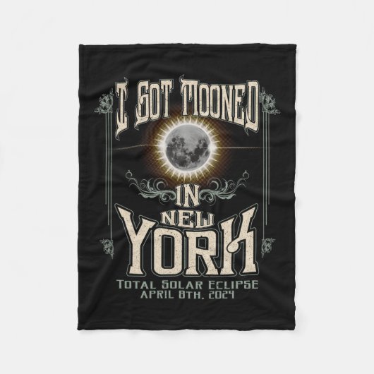 Got in New York Total Solar Eclipse 2024 Fleecedecke (Vorderseite)