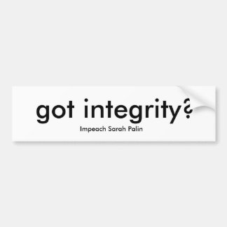 got Integrität? Autoaufkleber