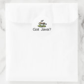 Got Java Runder Aufkleber (Tasche)