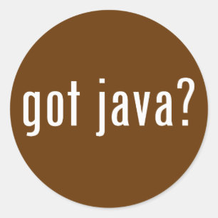 got Java? Runder Aufkleber
