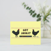 Got Javas? Postkarte (Stehend Vorderseite)