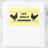 Got Javas? Rechteckiger Aufkleber (Tasche)