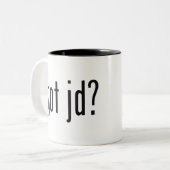 got jd? zweifarbige tasse (Vorderseite Links)