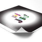 Got Jesus Black Oval Abstrakt Fotodruck (Ecke)