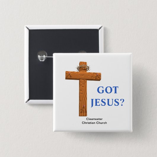Got Jesus-Kreuz Button (Vorne & Hinten)