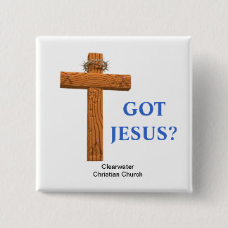 Got Jesus-Kreuz Button
