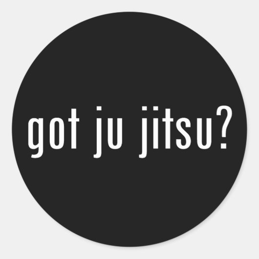 got ju jitsu? runder aufkleber (Vorderseite)