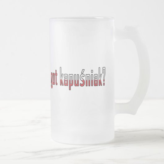 got kapusniak? Flagge Mattglas Bierglas (Rechts)
